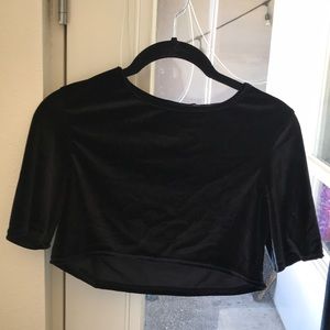 Velvet crop top